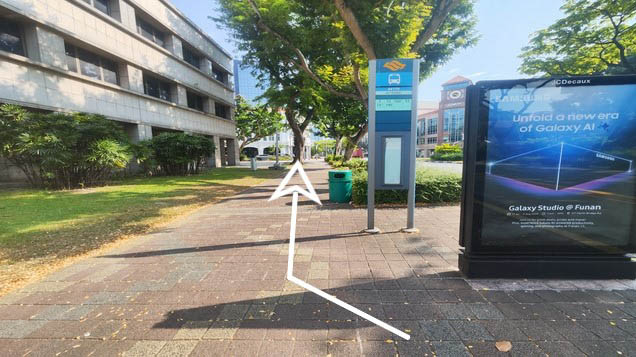 Alight at Aft Chijmes Bus Stop (Stop ID: 04159). Turn right and walk towards the traffic light