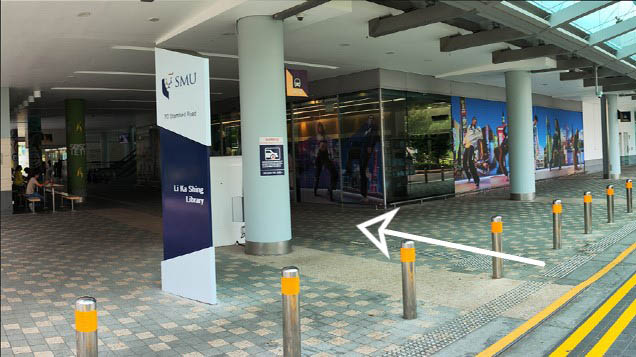 Upon alighting at the drop-off point, walk straight