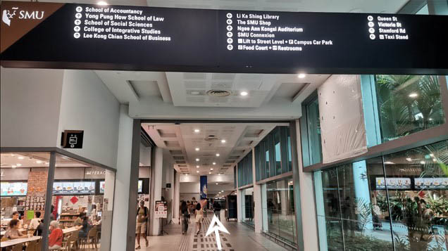 Walk straight past Koufu Food Court. Continue walking to the end