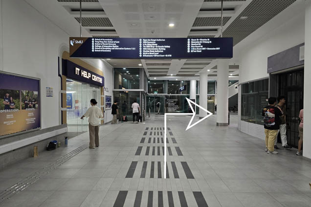 Walk past IT Help Centre and turn right