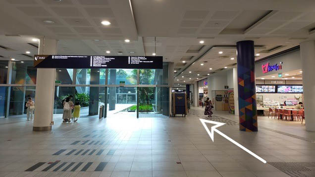 Walk past Koufu on your right