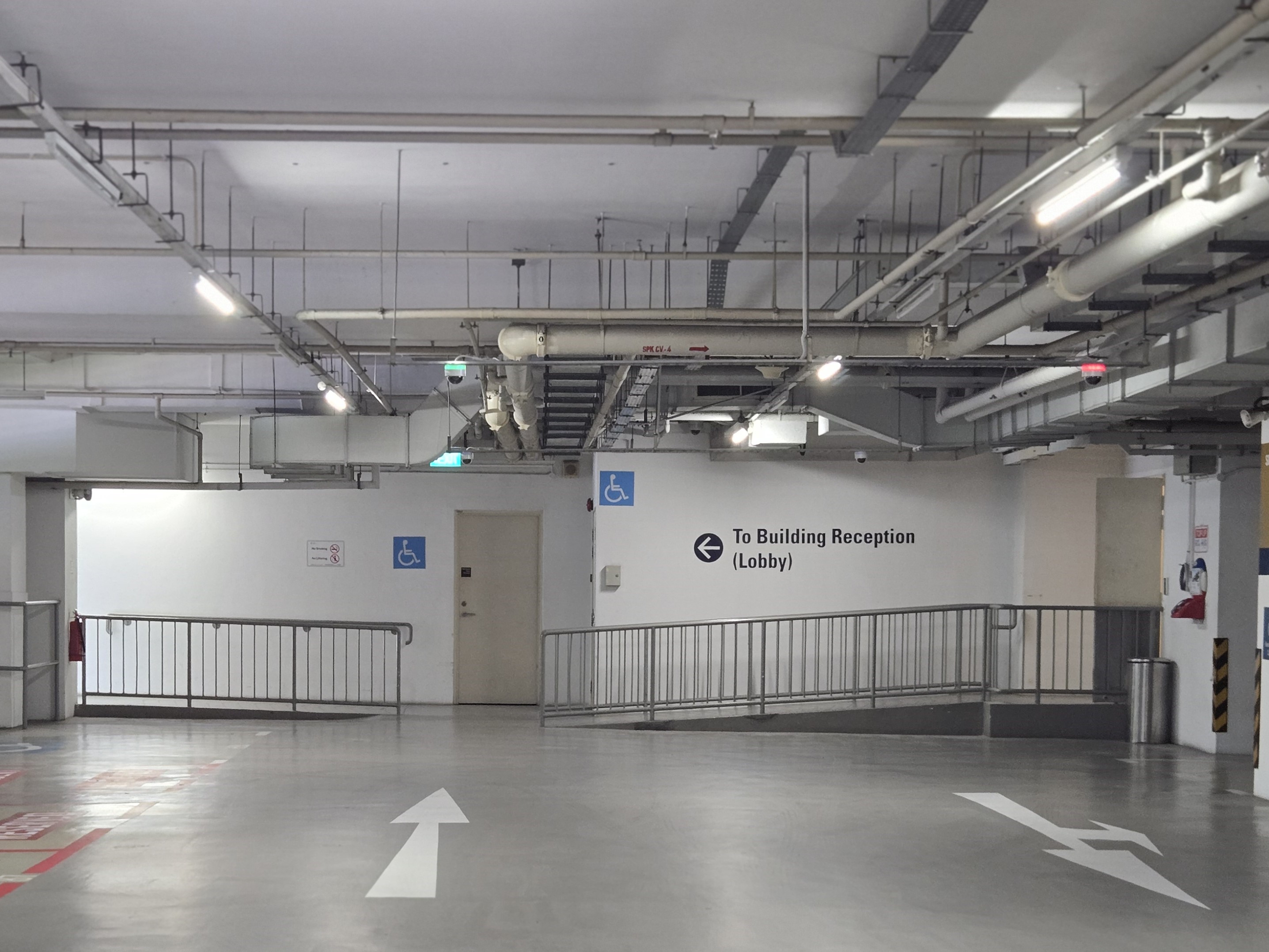 Building Reception Lobby signage on level one