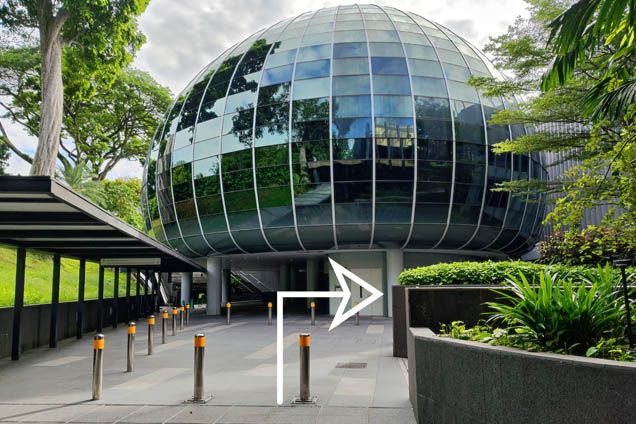 3. Continue straight towards Kwa Geok Choo Law Library (dome-like structure) and turn right