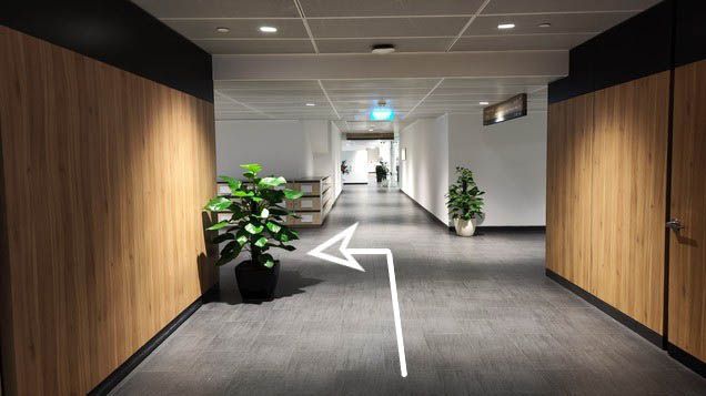 4. Turn left after exiting the lift