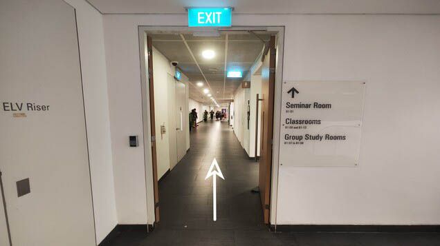 5. Your Classroom or Seminar Room will be on your right