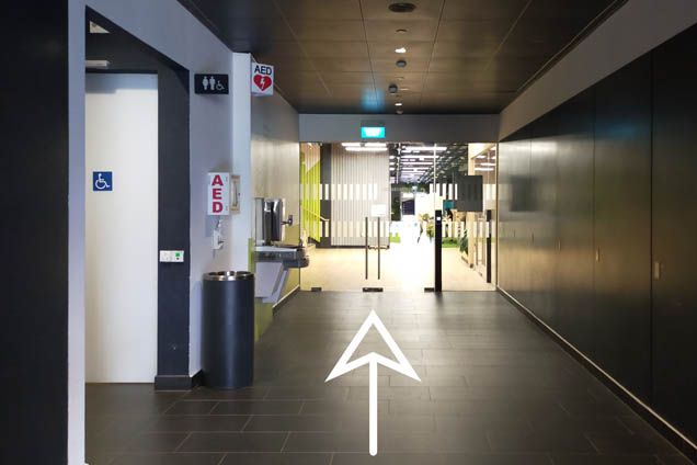5. Go through the glass door labelled L3 Collaboration Zone